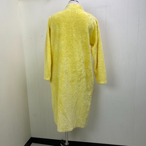 Intimate Appeal Yellow Chenille Button Front Robe - Picture 6 of 9